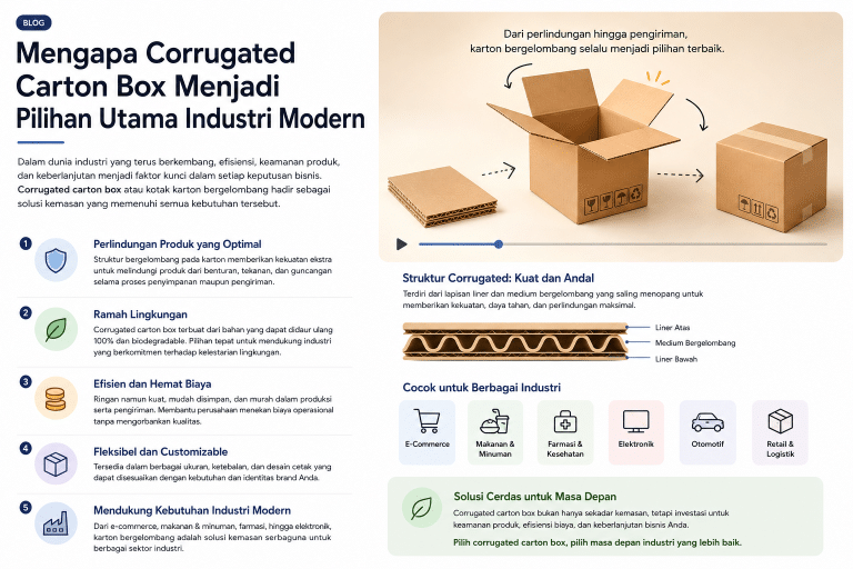 Read more about the article Corrugated Carton Box Menjadi Pilihan Utama Industri Modern