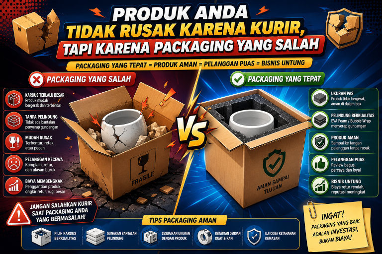 Read more about the article Produk Anda Tidak Rusak Karena Kurir, Tapi Karena Packaging yang Salah