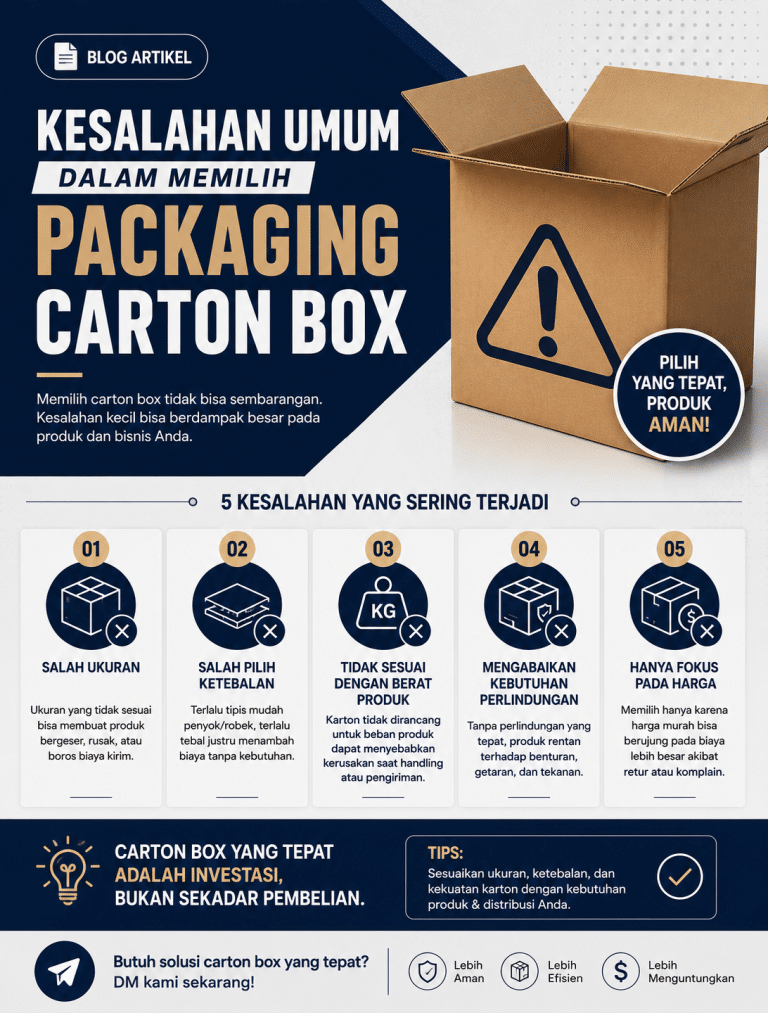 Read more about the article Kesalahan Umum dalam Memilih Packaging Carton Box