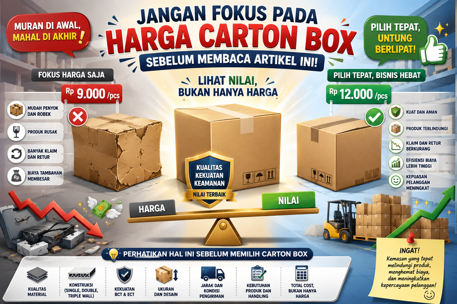 Read more about the article Jangan Fokus pada Harga Carton Box Sebelum Membaca Artikel Ini