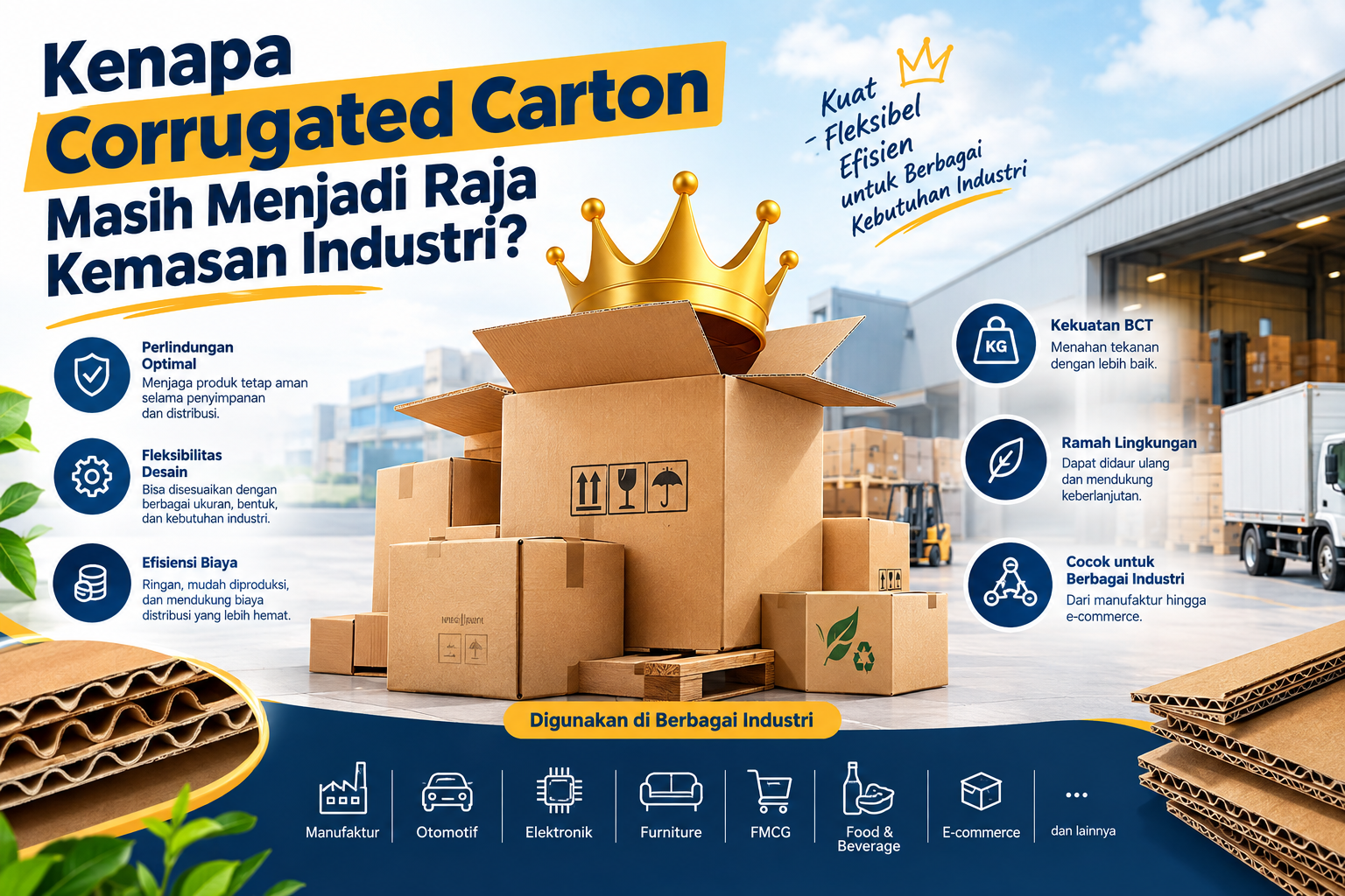 You are currently viewing Kenapa Corrugated Carton Masih Menjadi Raja Kemasan Industri?